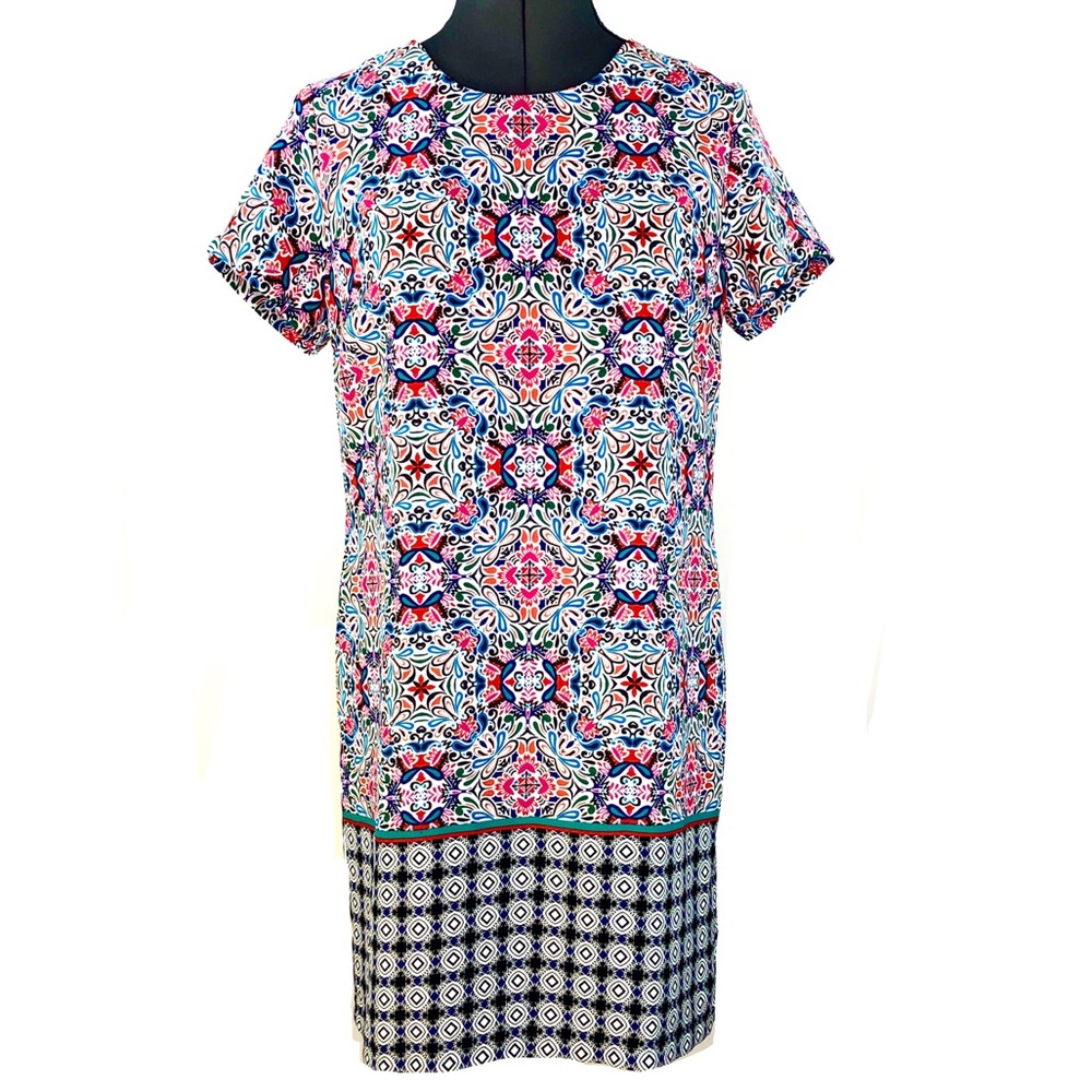 Cynthia Rowley Short Sleeve Print Dress Sz 6